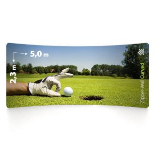 Tekstylna ścianka reklamowa łukowa 500 x 230 cm