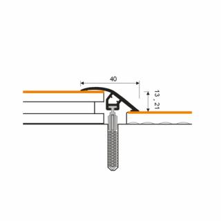 Listwa Progowa MYCK Dylatacyjna 40mm PVC klon jasny 16 dł:2m