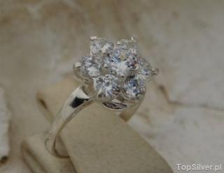 GARCIA - srebrny pierścionek z kryształami