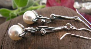 ROCA - srebrne kolczyki z perłami