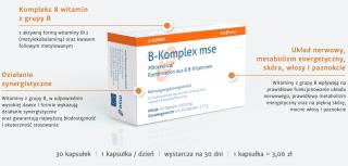 B-Kompleks MSE 30 tabl  Kompleks witamin z grupy B z aktywnym kwasem foliowym oraz aktywną wit. B12