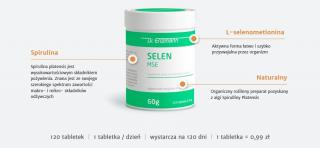 Selen MSE Naturalny preparat w postaci L- Selenometioniny pozyskany z mikroalgi spiruliny platensis.