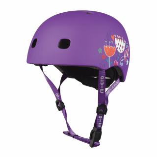 Kask dziecięcy Micro Floral Purple