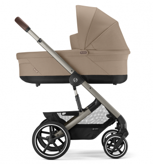 CYBEX BALIOS S LUX 2.0 WÓZEK GŁĘBOKO-SPACEROWY 2w1 STELAŻ TAUPE ALMOND BEIGE Ciemny Beż