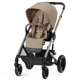 CYBEX BALIOS S LUX 2.0 WÓZEK SPACEROWY STELAŻ TAUPE ALMOND BEIGE Ciemny Beż