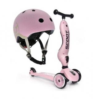 SCOOTANDRIDE HIGHWAYKICK1 2W1 ROWEREK BIEGOWY HULAJNOGA 1-5 LAT + KASK ROSE