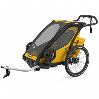 THULE CHARIOT SPORT 1-OSOBOWA SPORTOWA I WIELOFUNKCYJNA PRZYCEZEPKA ROWEROWA AMORTYZOWANA SPECTRA ŻÓŁTY