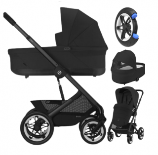 WÓZEK GŁĘBOKO SPACEROWY 2W1 CYBEX TALOS S LUX ALL TERRAIN  MOON BLACK