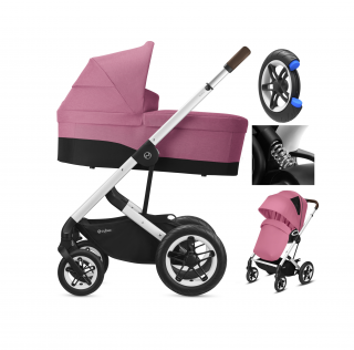 WÓZEK GŁĘBOKO SPACEROWY 2W1 CYBEX TALOS S LUX ALL TERRAIN SLV MAGNOLIA PINK