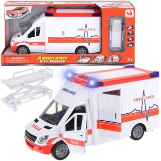 Ambulans Karetka Pogotowia Auto Dźwięki Nosze
