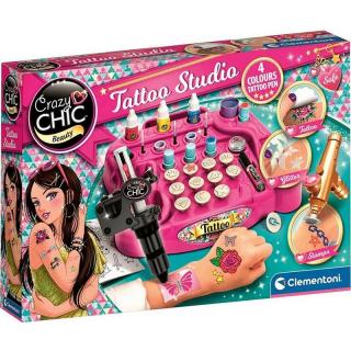 Clementoni Crazy Chic Studio Tatuażu Maszynka Szablony Tatuaże 18118