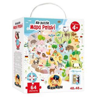 Czuczu Ale Puzzle Mapa Polski Figurki Puzzle 64 el