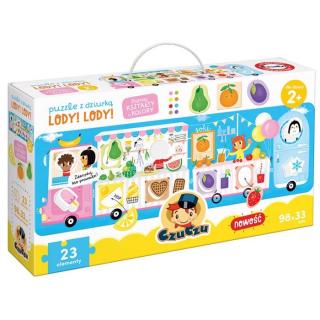 CzuCzu Puzzle z Dziurką Lody Lody Kształty Kolory