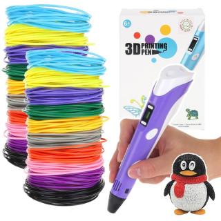 Długopis 3D Pen Zestaw Wkłady 110 Metrów fiolet