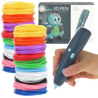 Długopis 3D Pen Zestaw Wkłady 115 Metrów niebieski