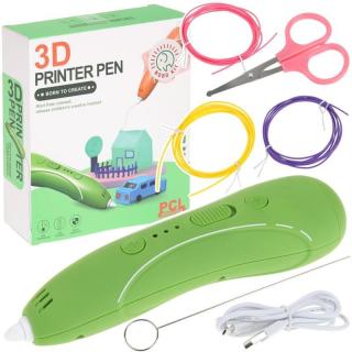 Długopis Drukarka 3D Pen Zestaw Wkłady PCL green