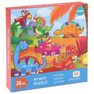 Edukacyjna Układanka 28el. Puzzle Dinozaury