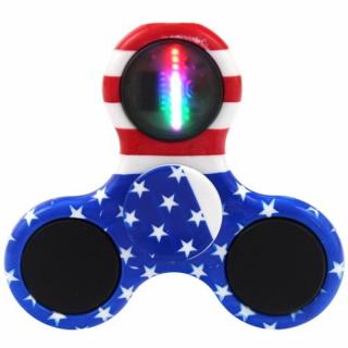 Fidget Spinner LED Hand Spiner Świecący flaga USA