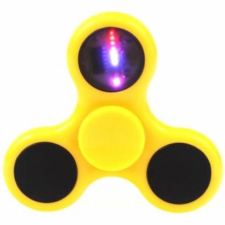 Fidget Spinner LED Hand Spiner Świecący żółty