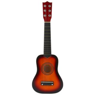 Gitara Drewniana 6-strunowa Kostka Pomarańczowa