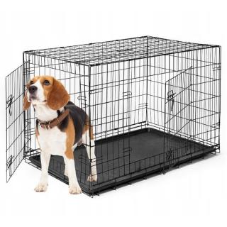 Klatka Metalowa Kennelowa Transporter Kojec dla Psa Kota L 75x53x60 cm