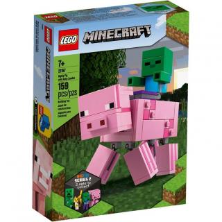 Klocki Lego Minecraft Świnka i Mały Zombie 21157