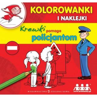 Kolorowanka Krewki Pomaga Policjantom + Naklejki