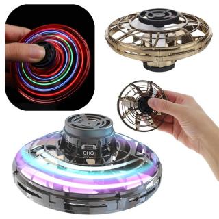 Latający Spinner Świecący Bumerang Mini Dron UFO LED dla Dzieci - złoty