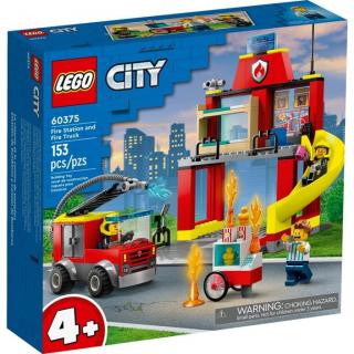 Lego City Remiza Strażacka i Wóz Strażacki 60375