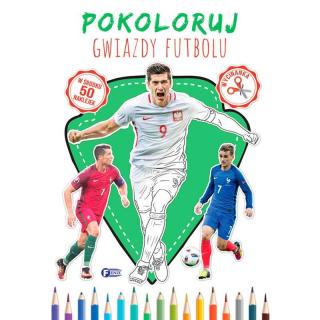 Pokoloruj. Gwiazdy Futbolu - Kolorowanka Malowanka