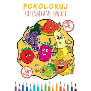 Pokoloruj. Roześmiane Owoce - Kolorowanka