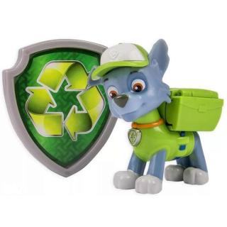 Psi Paw Patrol Figurka Akcji z Odznaką Rocky