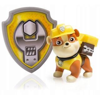 Psi Paw Patrol Figurka Akcji z Odznaką Rubble