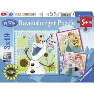 Ravensburger Puzzle 3x49 Frozen Gorączka Lodu