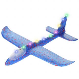 Samolot Styropianowy Szybowiec 10xLED - Niebieski