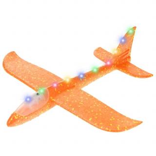 Samolot Styropianowy Szybowiec 10xLED - Pomarańcz
