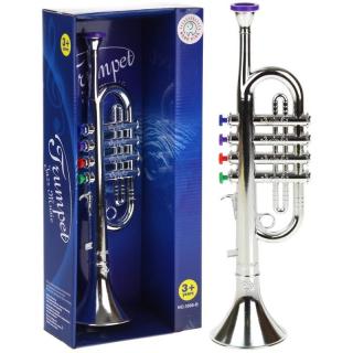 Trąbka dla Dzieci Instrument Muzyczny Zabawka Muzyczna Trumpet Muzyka - srebrna
