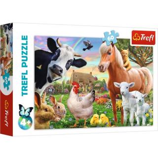 Trefl Puzzle 60 el. Wesoła Farma Zwierzątek 17320