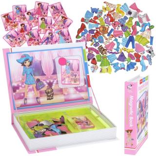 Układanka Książka Magnetyczna Magnesy Puzzle Klocki Ubieranie Lalki Ubrania