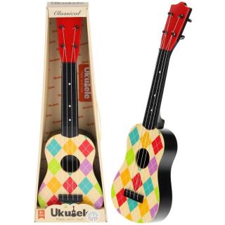 Ukulele Gitara Instrument dla Dzieci - w kratkę