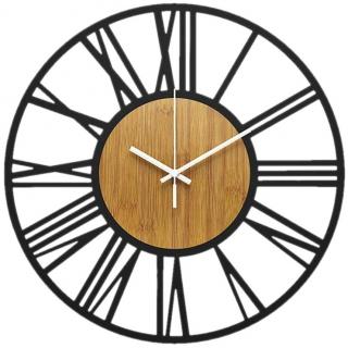 Zegar Ścienny 3D Metalowy Wiszący Vintage Rzymski Na Ścianę Loft 60cm Cichy