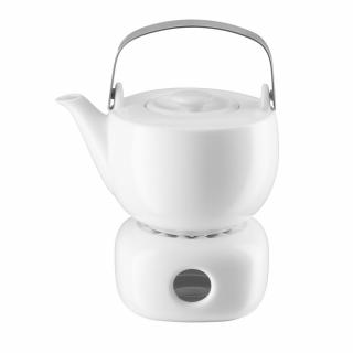Dzbanek do herbaty 1,3 litra z podgrzewaczem PLUS WHITE