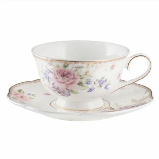 Filiżanka do herbaty porcelanowa  200 ml ze spodkiem KATE