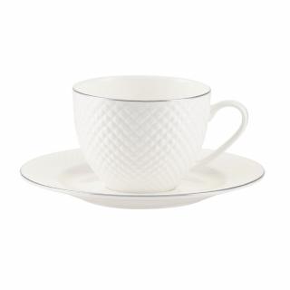 Filiżanka do kawy herbaty porcelanowa 250 ml BARI PLATIN