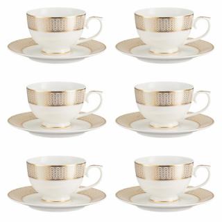 Komplet filiżanek porcelanowych 230 ml 6 sztuk VERONICA