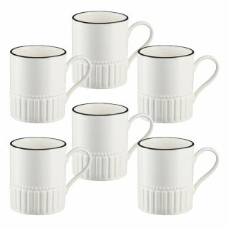 Komplet kubków porcelanowych 370 ml 6 sztuk PILLAR