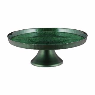 Patera na tort szklana zielona 28 cm MARISA