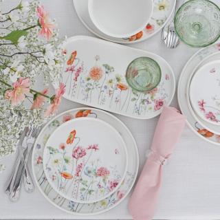 Serwis obiadowy na 6 osób porcelanowy GARDENO