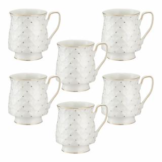 Zestaw kubków porcelanowych 330 ml 6 sztuk ALEXIA