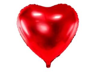 Balon foliowy serce  czerwone   -1 szt *